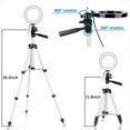 thumbnail image 3 of 5.7 Inch Dimmable LED Ring Light with Fill Light Mobile Phone Holder Silver, 3 of 5