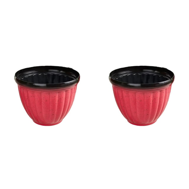 3.94 Inch Small Flower Pots Plastic Planters - 3D Textured Outdoor Indoor Garden Pots with Drain Holes - Weather-Resistant Lightweight Plant Containers for Porch Patio Deck Windowsill Decor