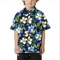 thumbnail image 1 of FhsagQ The 7th Of July Children Beach Leisure Loose Comfortable Boys Collar Button Open Shirt Short Sleeve Shirt Boys Spring T shirts Size 8-10 under 20 Spring Black 3-4 Years, 1 of 3