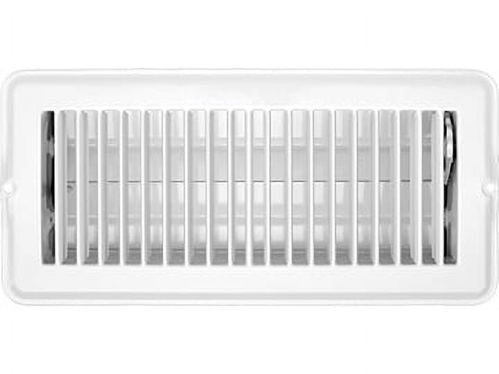 RV Designer H876 Metal Dampered Vent Register - 4" x 10", White