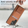 thumbnail image 6 of for Samsung Galaxy S25 Ultra Back Case, Luxury Ultra Slim Carbon Fiber Card Slot with Kickstand Shockproof Protective, Support Car Magnetic Mount Case Cover for Samsung Galaxy S25 Ultra, Brown, 6 of 10