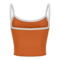 thumbnail image 5 of Women Strappy Square Neck Tank Top Color Block Sleeveless Cropped Cami Y2k Crop Vest Shirt Streetwear, 5 of 6