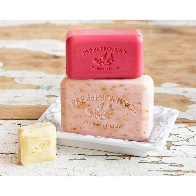 Pre de Provence avec un Porte-Savon Finition Terracotta Blanchie à la Chaux 8,8 Onces (Lot de 1)