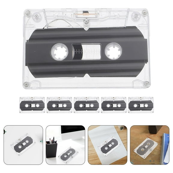USHOBE 6 Pcs Blank Cassette Tapes for DIY Retro Style Recording and Greetings