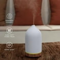 thumbnail image 4 of 200ML Ceramic Essential Oil Diffuser - Ultrasonic Aromatherapy & Humidifier with 7-Color LED Lights, Auto Shut-Off, Wood Grain Base, 1H/3H/6H Timer | Scent for Home, Office, Yoga, 4 of 4