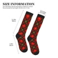 thumbnail image 2 of Lsque Christmas Plaid Flower Pattern Sport Compression Socks for Men & Women 15-20 mmHg Knee High Nurse Pregnant Running Medical and Travel Athletic, 2 of 6