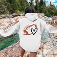 thumbnail image 3 of Sweat à Capuche Surdimensionné pour Femmes Mignon Col Rond avec Poches Décontracté Manches Longues Uni Vêtements Preppy, 3 of 7