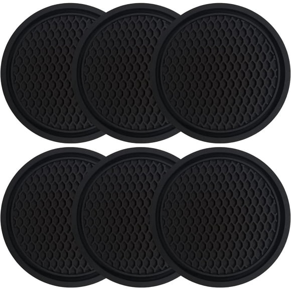ORUYROP Car Cup Holder Coaster, 6 Pack Universal Auto Anti Slip Cup Holder Insert Coaster, Car Interior Accessories