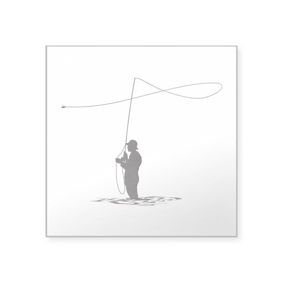 CafePress - Flycasting Sticker - Square Sticker 3" x 3"