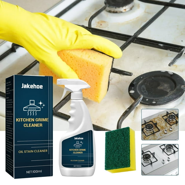 Desengrasante en aerosol de alta potencia para manchas de aceite y grasa de cocina | Limpiador multiusos de 100 ml para encimeras, electrodomésticos y compartimentos del motor | Fórmula de acción