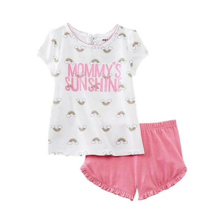 - Joe Boxer Infant Toddler Girls Mommys Sunshine Pajamas Top Shorts Sleep Set 4T