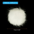 thumbnail image 2 of Uxcell Fluffy Soft Faux Fur Pom Poms for Hats with Snap Button, White 6Pack, 2 of 6