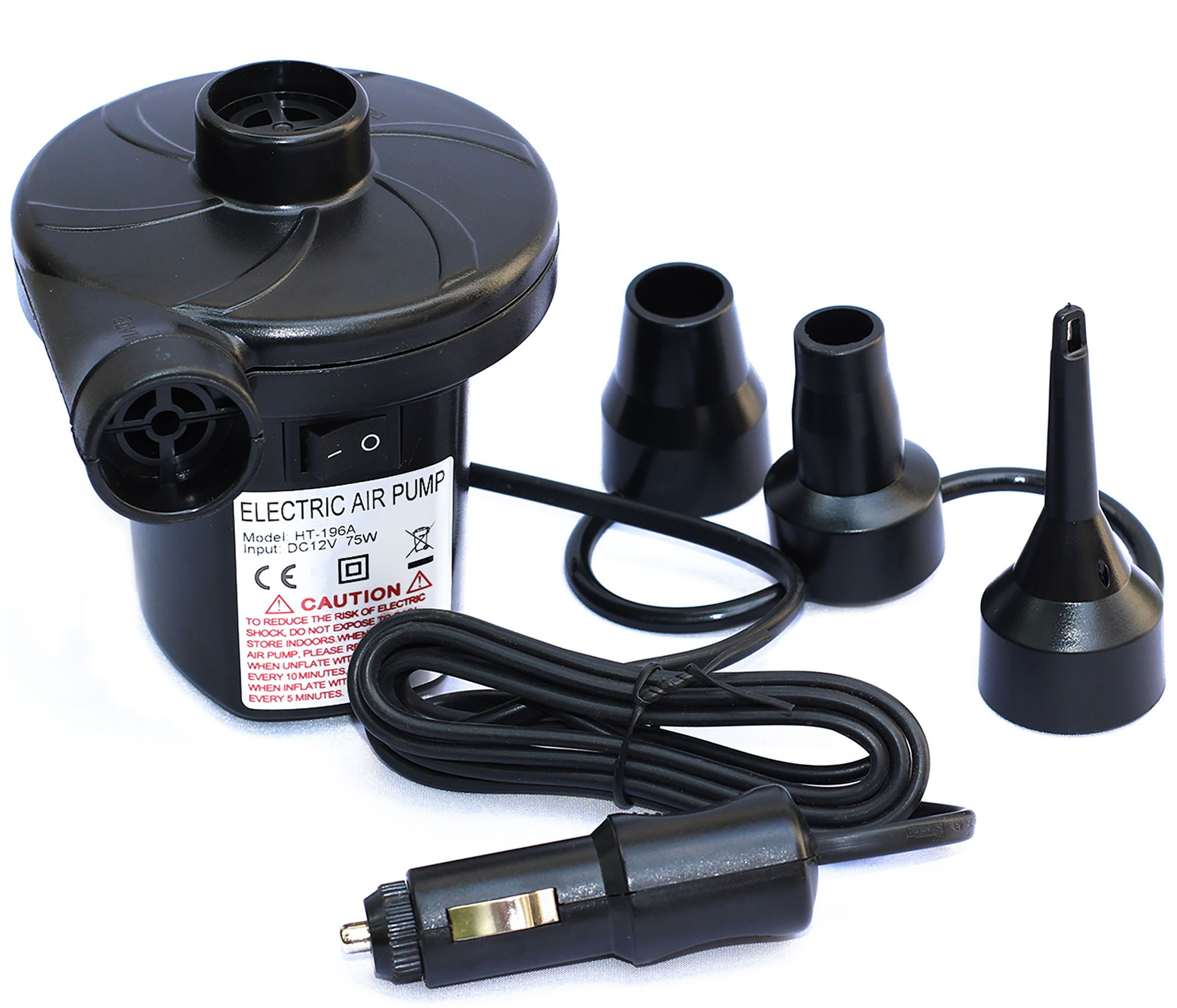 Electric Air Pump for Inflatables Portable Quick Air Pump with 3 Nozzles Pool 