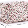 thumbnail image 4 of Bolsa de maquillaje de estilo japonés y coreano, bolsa de maquillaje floral de gran capacidad, bolsa de maquillaje portátil floral pequeña, bolsa de lavado, 4 of 5