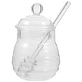 thumbnail image 4 of TEHAUX  250 Ml Stirrers Transparent Honey Pot Jar with Lid and Dipper, 4 of 8