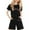 A03-Black, variant on LRen Girls Outfits Size 10-12 Cute Print Short Sleeve Tops and Shorts Set Crew Neck Cute Activewear Clothing Set for Girls Preppy Clothes