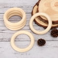 thumbnail image 4 of Paquete de 30 Anillos Madera Sin Terminar, Natural 4 Pulgadas para Manualidades, Fabricación Joyas, Macramé y Decoración del Hogar, 4 of 5