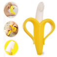 thumbnail image 1 of Cepillo de dientes de plátano y mordedor, dientes molares de bebé, jalea molar, cepillos de dientes de plátano, molares de frutas, amarillo Afortunado Sencillez, 1 of 4