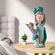 thumbnail image 4 of Estatua de chica creativa, escultura, arte de resina decorativa, figuritas, manualidades para regalo Violeta BLESIY estatuillas de niña, 4 of 6
