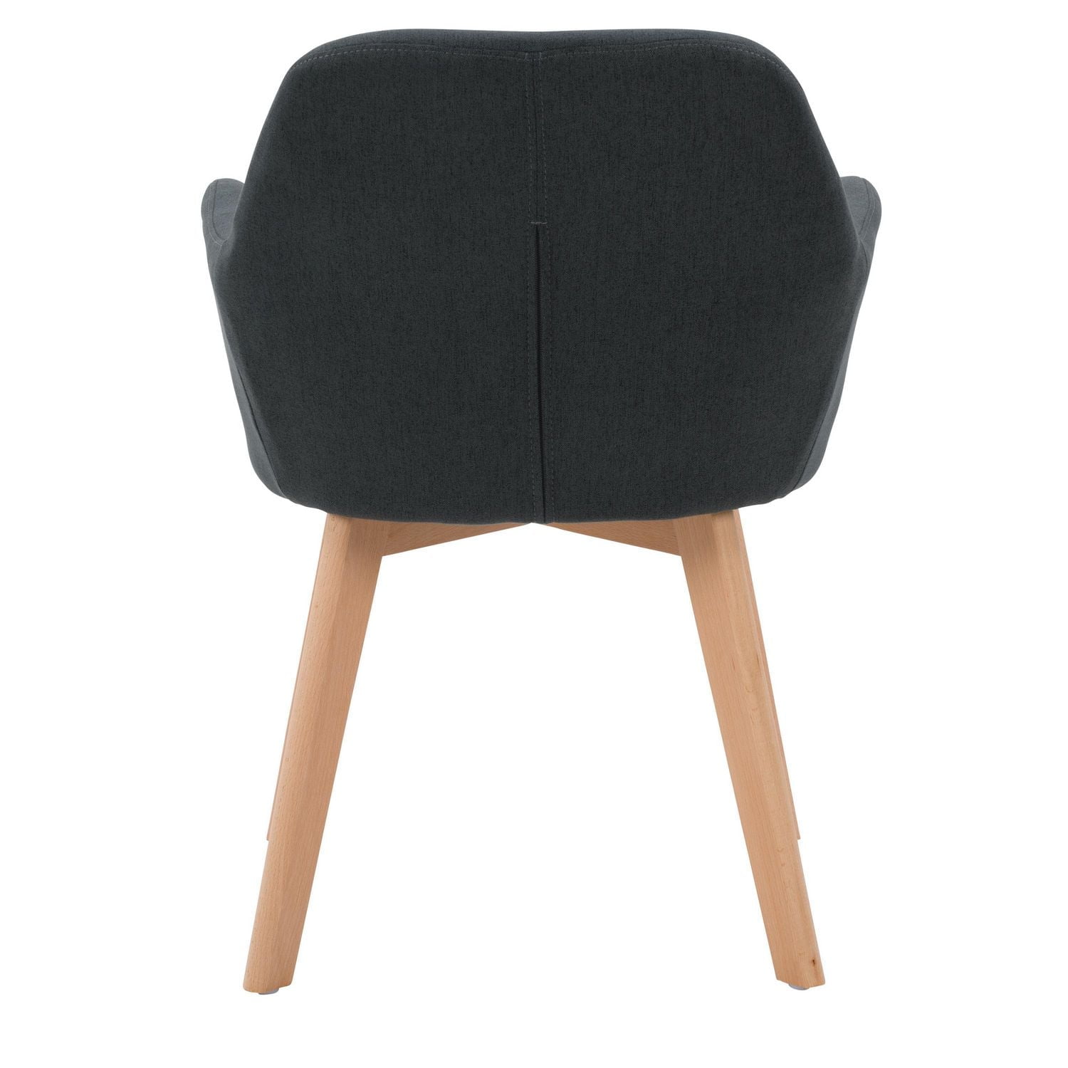 CorLiving Ayla Upholstered Indoor Dining Side Chair with Arms and Wood Legs