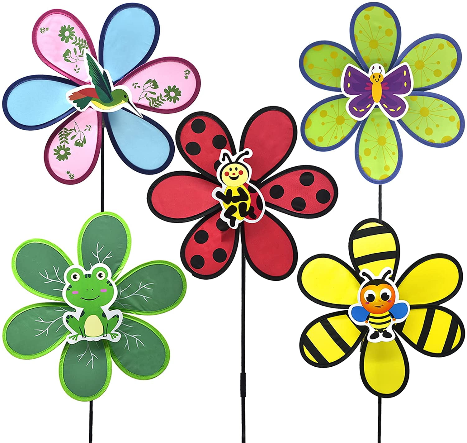 Garden Pinwheels Whirligigs Wind Spinners Kids Toys for Yard Decor