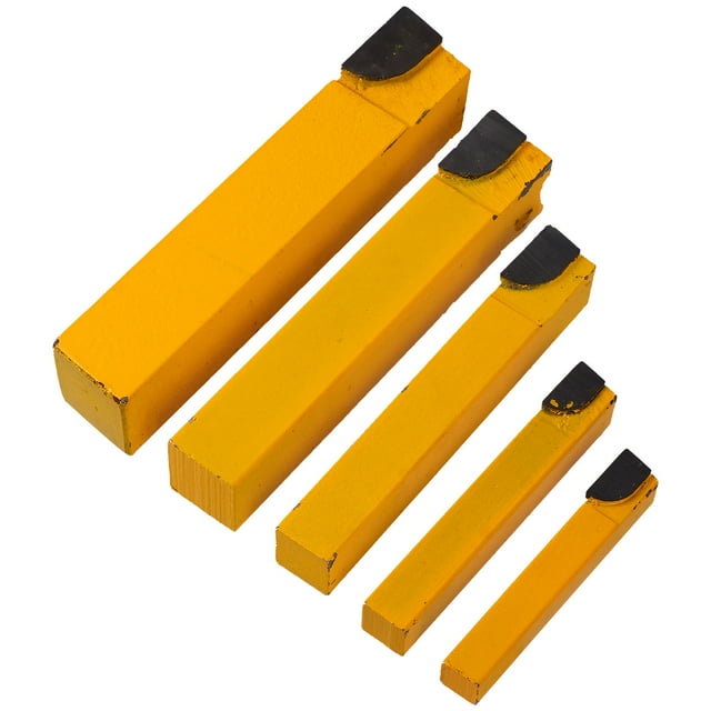 FUTUREORYY 5 Pcs Outil de Tour de Fraisage Couleur Jaune Acier Tungstène pour Outils de Travail du Métal