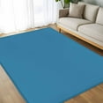 thumbnail image 4 of Wave Ride 6x9 Area Rugs, Farmhouse Solid Blue Color Modern Art Non-Skid Rubber Backing Large Rectangle Rugs - Living Room Bedroom Home Office, Indoor Floor Mat Carpets Washable Rug, 4 of 9