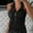 Black, variant on Ribbed Tank Tops for Women Polyester 2026 Spring Summer Trendy Crop Tank Tops Wine M
