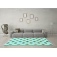 thumbnail image 3 of Ahgly Company Indoor Round Solid Light Blue Modern Area Rugs, 8' Round, 3 of 4