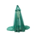 thumbnail image 1 of Capa con capucha de Halloween, accesorio de disfraz de elfo, atuendo gótico para fiesta de disfraces. Verde 50cm, 1 of 9