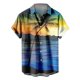 thumbnail image 1 of Camisa De Botones Para Hombre Camisa para hombre Moda Casual Color de impresión Camisa de manga corta (Blue, XL), 1 of 2