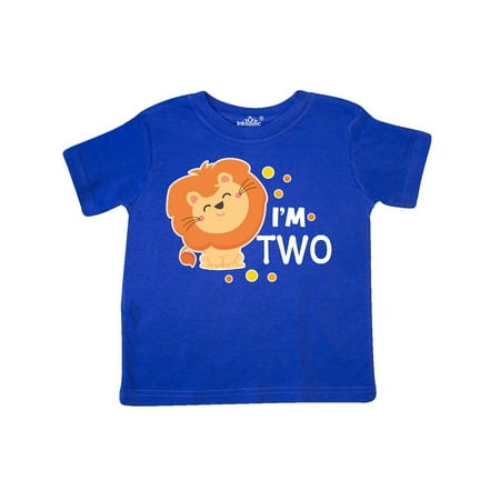 

Inktastic Im Two with Cute Smiling Lion Gift Toddler Boy or Toddler Girl T-Shirt