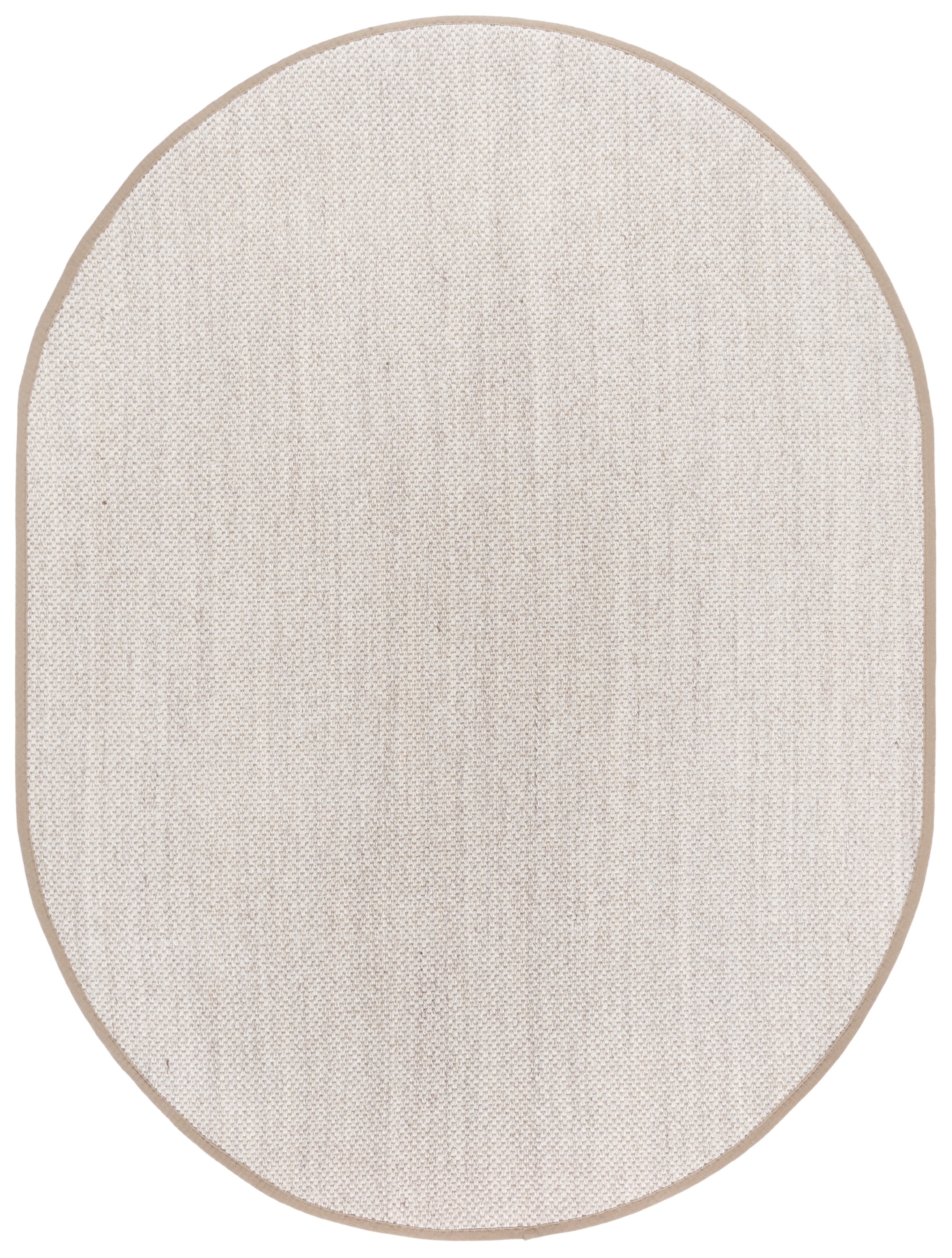 Safavieh Natural Fiber Kentigern Solid Area Rug, Marble/Linen, 3' x 5' Oval