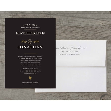 Autumn Leaves Invitation - Autumn Leaves Deluxe Wedding Invitation