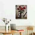 thumbnail image 2 of Nawypu Red Rose Canvas Wall Art: Rustic Black White Flower Bedroom Decor Vintage Vase Picture Home Decoration Farmhouse Print Artwork for Living Room Kitchen, 2 of 4