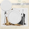 thumbnail image 3 of Ambesonne Yorkie Place Mats Set of 4, Long Haired Domestic Pet, Standard Size, Mustard Black, 3 of 6