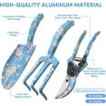 thumbnail image 3 of 3piece Printed Garden Tool Set, Heavy Duty Aluminum Gardening Tool Kits Including Hand Rake, Pruning Shear and Trowel for Indoor & Outdoor Use, Ergonomic Handle, Perfect Gardening Gift, 3 of 4