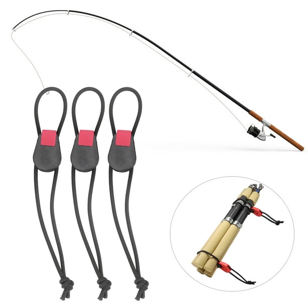 Fosa Fishing Rod Fixed Rope,3pcs Fishing Quick Rod Ties Leash for
