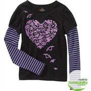 Seasonal Halloween - Girls' Mock Layer Hangdown T