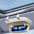 thumbnail image 1 of Caja para gafas de para coche, soporte para gafas, artículos de moda portátiles, práctica y resistente caja de almacenamiento para gafas de Beige, 1 of 10