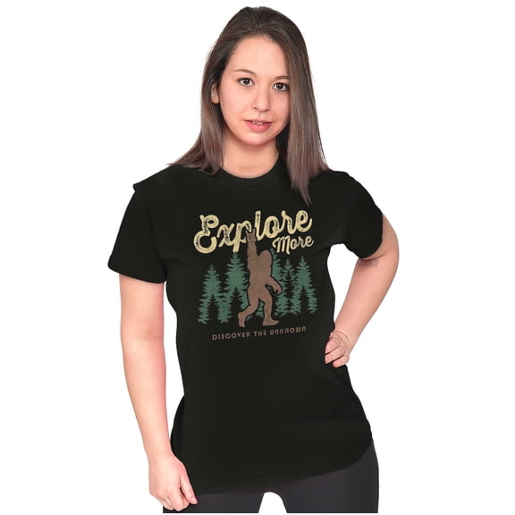 Bigfoot Explore More Nature Outdoors Womens Slim Fit Graphic Tee Brisco Brands S