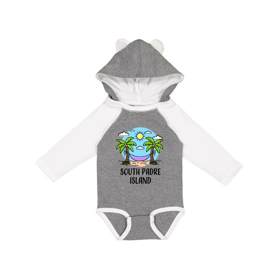 Inktastic Summer Vacation in South Padre Island Boys or Girls Long Sleeve Baby Bodysuit