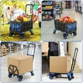 thumbnail image 6 of LAZY BUDDY Folding Hand Truck, Platform Dolly Cart with Folding Basket, 4 Wheels and 2 Wheels Convertible Dolly Cart, 330lbs Hand Cart Trolley for Moving, 6 of 6