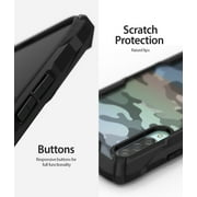 Ringke Fusion-X Case Compatible with Samsung Galaxy A90 5G, Transparent Hard Back Shockproof Advanced Bumper Cover - Camo Black