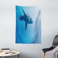 thumbnail image 1 of Shark Tapestry, Fish Swimming in the Ocean Underwater Beauty Tropical Island Water Nature Landscape, Wall Hanging for Bedroom Living Room Dorm Decor, 40W X 60L Inches, Pale Blue, by Ambesonne, 1 of 2