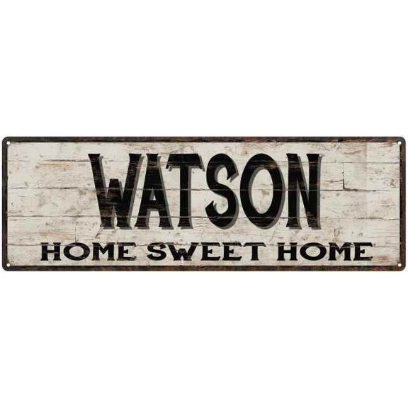 WATSON Rustic Home Sweet Home Sign Gift 6x18 Metal Decor 106180084076