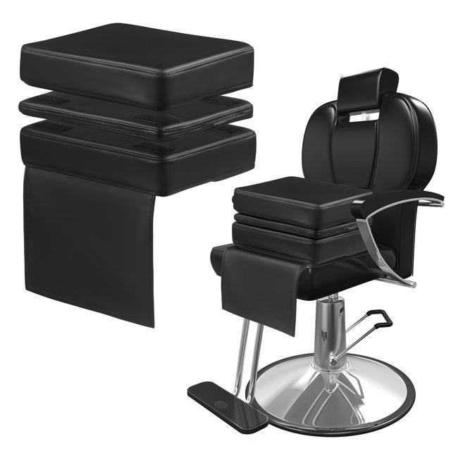 HOMBYS Siège Rehausseur de Salon Réglable pour Enfants Coussin en Cuir pour Chaise de Barbier, Coussin pour Chaise de Coiffure, Différentes Hauteurs Réglables pour s'Adapter au Chi