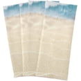 thumbnail image 5 of Summer Seaside Tea Towels Set of 1 Beach Sand Kitchen Dish Cloth with Hanging Loop, 18"x28"Lint-Free Absorbent Towel for Kitchen Drying Wiping and Cleaning, 5 of 6