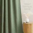 thumbnail image 2 of NICETOWN Olive Green Linen Curtains 84 inch Length for Living Room, Light Filtering Curtain for Bedroom, 52 inch Wide Drapes with Rod Pocket Back Tab, 2 Panels, 2 of 7