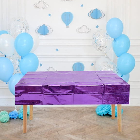 LOLIPPYY 4Pcs Purple Glitter Table Runner for Party Decorative Table Cover Indoor Use